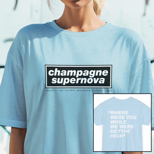 Champagne Supernova Lyrics Britpop Oasis T-Shirt